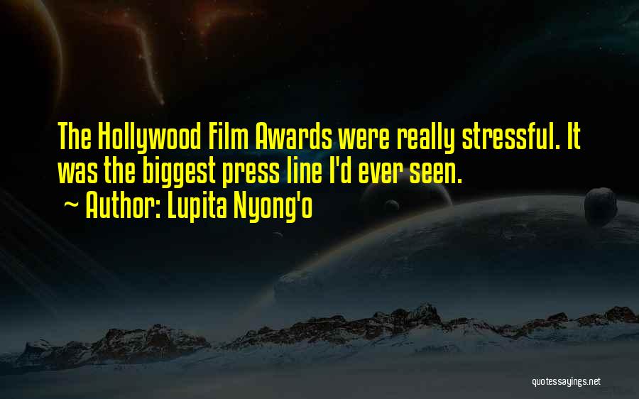 Lupita Nyong'o Quotes: The Hollywood Film Awards Were Really Stressful. It Was The Biggest Press Line I'd Ever Seen.