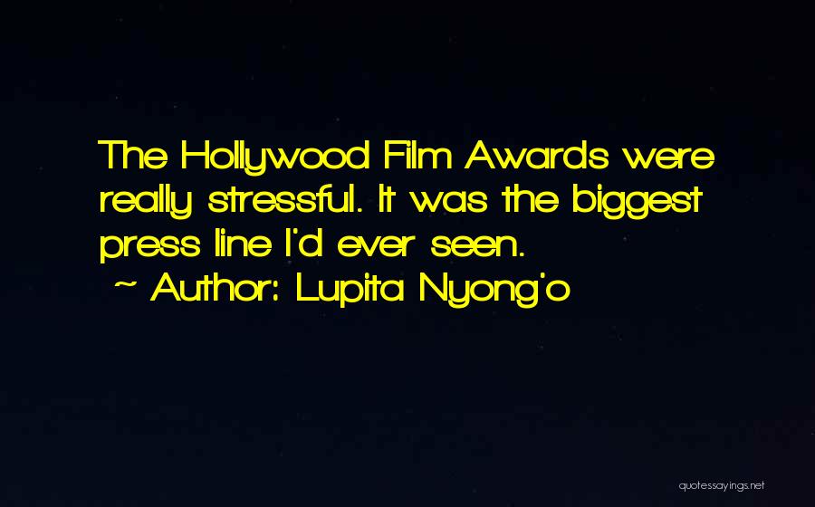 Lupita Nyong'o Quotes: The Hollywood Film Awards Were Really Stressful. It Was The Biggest Press Line I'd Ever Seen.