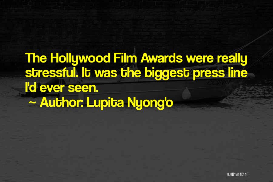 Lupita Nyong'o Quotes: The Hollywood Film Awards Were Really Stressful. It Was The Biggest Press Line I'd Ever Seen.