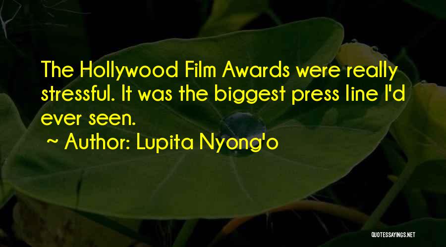 Lupita Nyong'o Quotes: The Hollywood Film Awards Were Really Stressful. It Was The Biggest Press Line I'd Ever Seen.