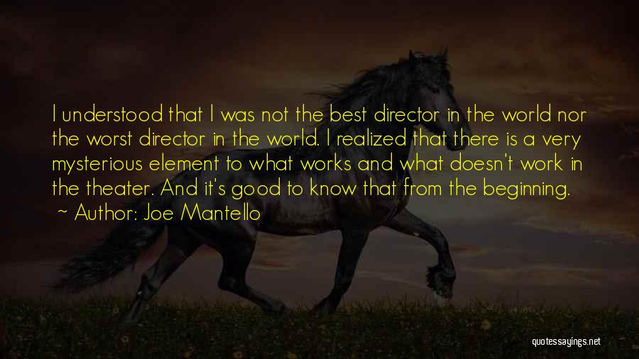 Joe Mantello Quotes: I Understood That I Was Not The Best Director In The World Nor The Worst Director In The World. I