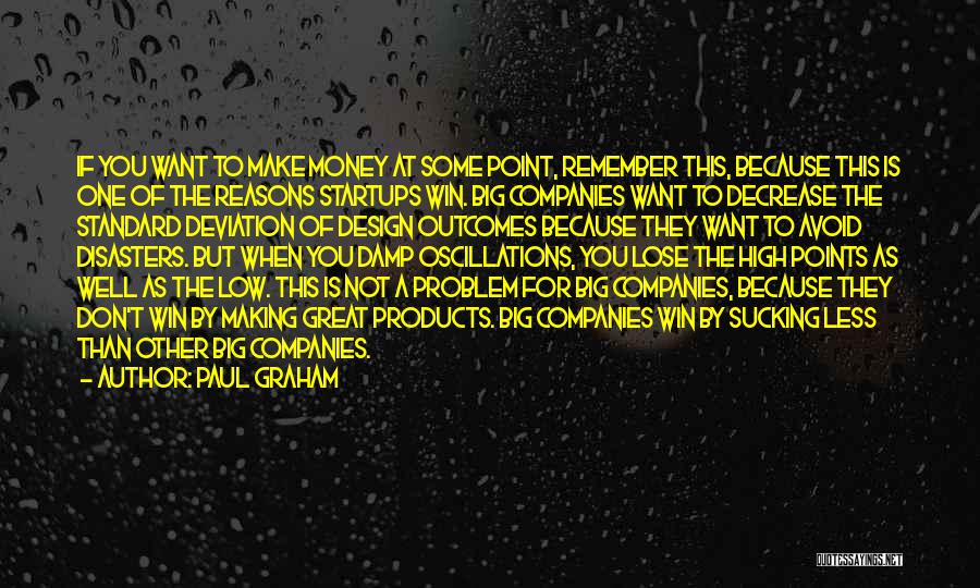 Paul Graham Quotes: If You Want To Make Money At Some Point, Remember This, Because This Is One Of The Reasons Startups Win.