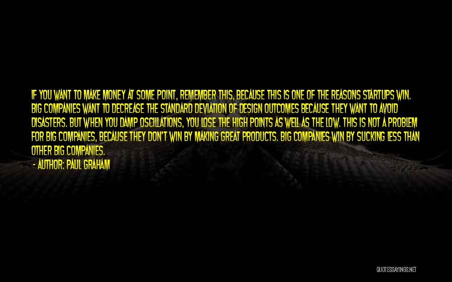 Paul Graham Quotes: If You Want To Make Money At Some Point, Remember This, Because This Is One Of The Reasons Startups Win.