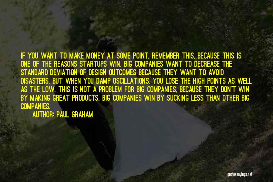 Paul Graham Quotes: If You Want To Make Money At Some Point, Remember This, Because This Is One Of The Reasons Startups Win.