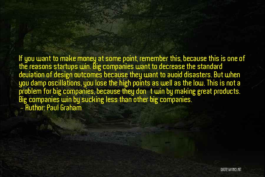 Paul Graham Quotes: If You Want To Make Money At Some Point, Remember This, Because This Is One Of The Reasons Startups Win.