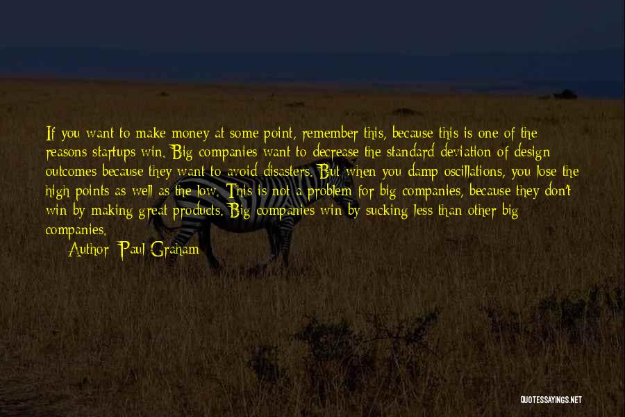 Paul Graham Quotes: If You Want To Make Money At Some Point, Remember This, Because This Is One Of The Reasons Startups Win.