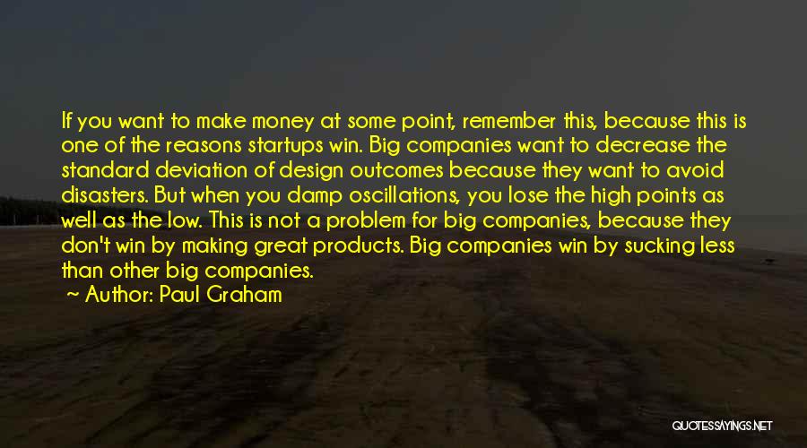 Paul Graham Quotes: If You Want To Make Money At Some Point, Remember This, Because This Is One Of The Reasons Startups Win.