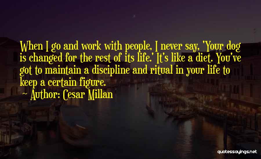 Cesar Millan Quotes: When I Go And Work With People, I Never Say, 'your Dog Is Changed For The Rest Of Its Life.'