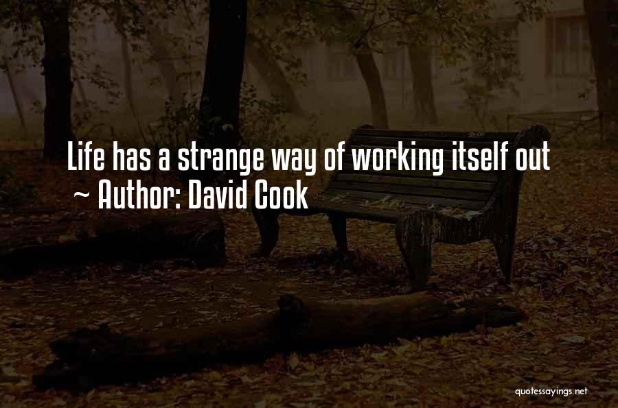 David Cook Quotes: Life Has A Strange Way Of Working Itself Out