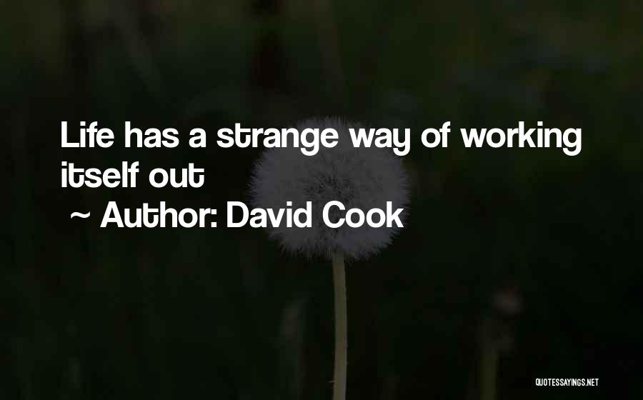 David Cook Quotes: Life Has A Strange Way Of Working Itself Out