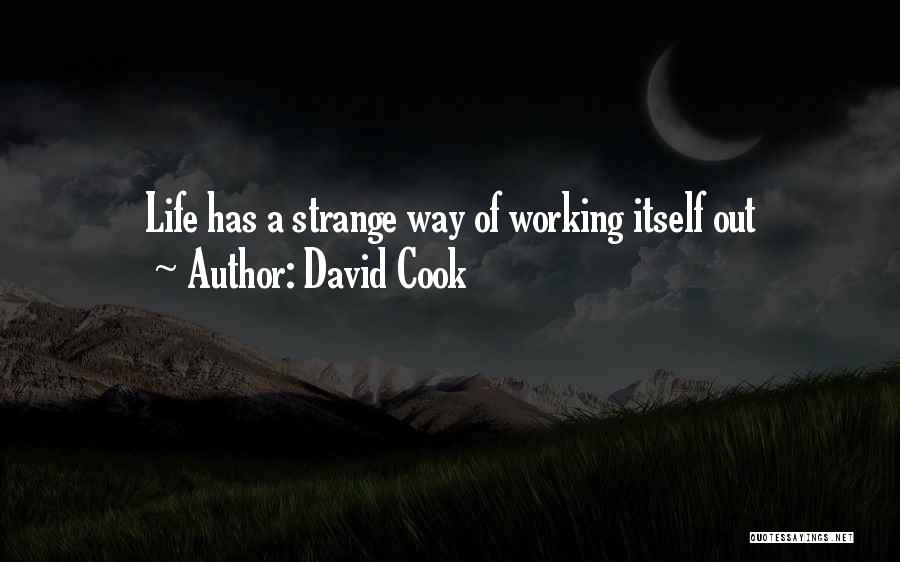 David Cook Quotes: Life Has A Strange Way Of Working Itself Out