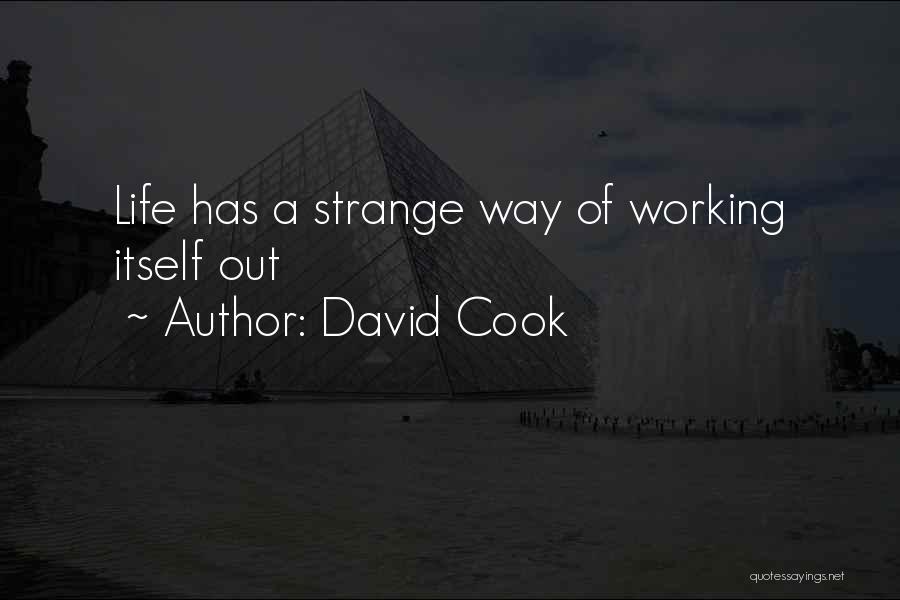 David Cook Quotes: Life Has A Strange Way Of Working Itself Out