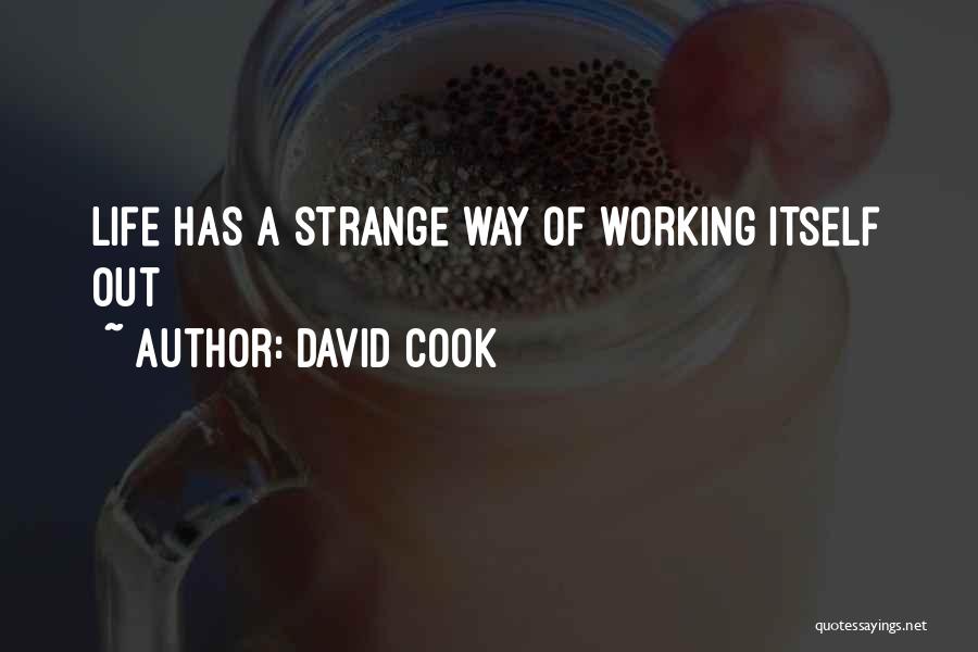 David Cook Quotes: Life Has A Strange Way Of Working Itself Out