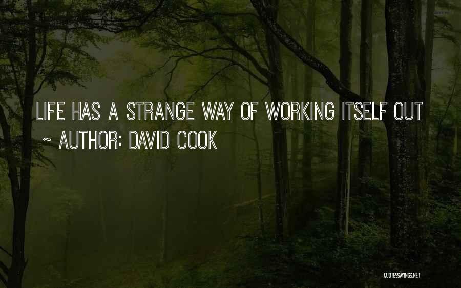 David Cook Quotes: Life Has A Strange Way Of Working Itself Out