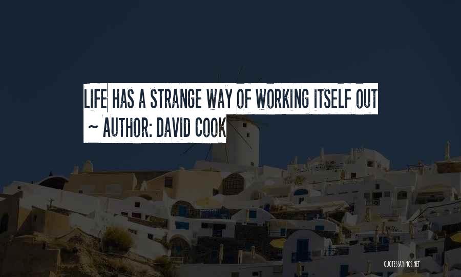 David Cook Quotes: Life Has A Strange Way Of Working Itself Out