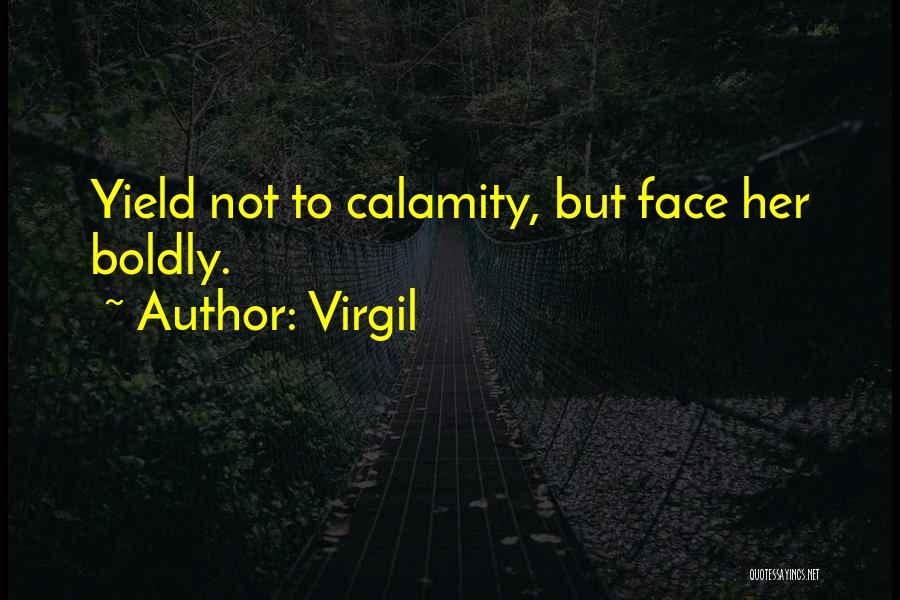 Virgil Quotes: Yield Not To Calamity, But Face Her Boldly.