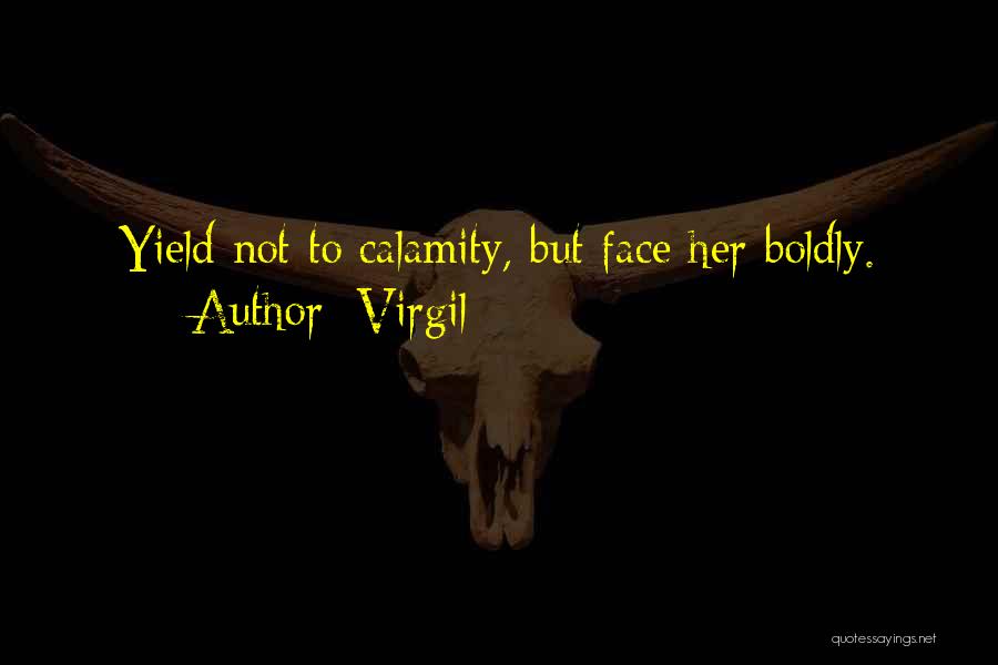 Virgil Quotes: Yield Not To Calamity, But Face Her Boldly.