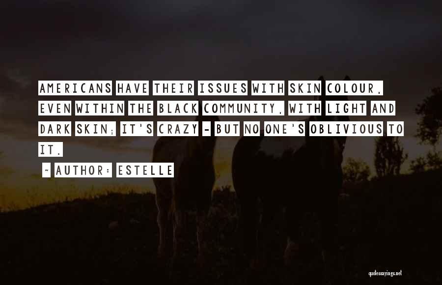 Estelle Quotes: Americans Have Their Issues With Skin Colour, Even Within The Black Community, With Light And Dark Skin; It's Crazy -