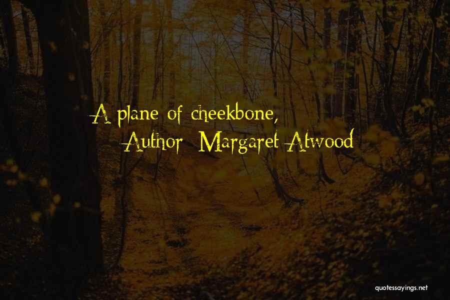 Margaret Atwood Quotes: A Plane Of Cheekbone,