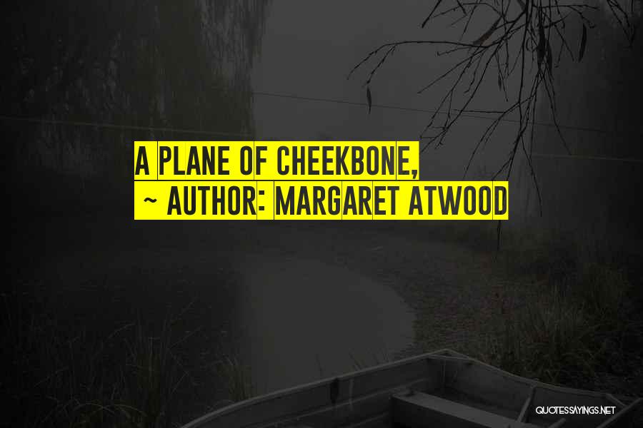 Margaret Atwood Quotes: A Plane Of Cheekbone,