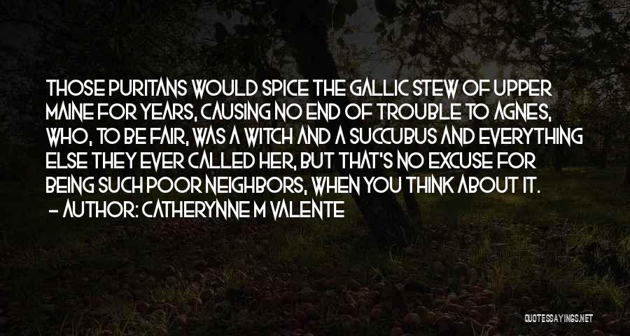 Catherynne M Valente Quotes: Those Puritans Would Spice The Gallic Stew Of Upper Maine For Years, Causing No End Of Trouble To Agnes, Who,