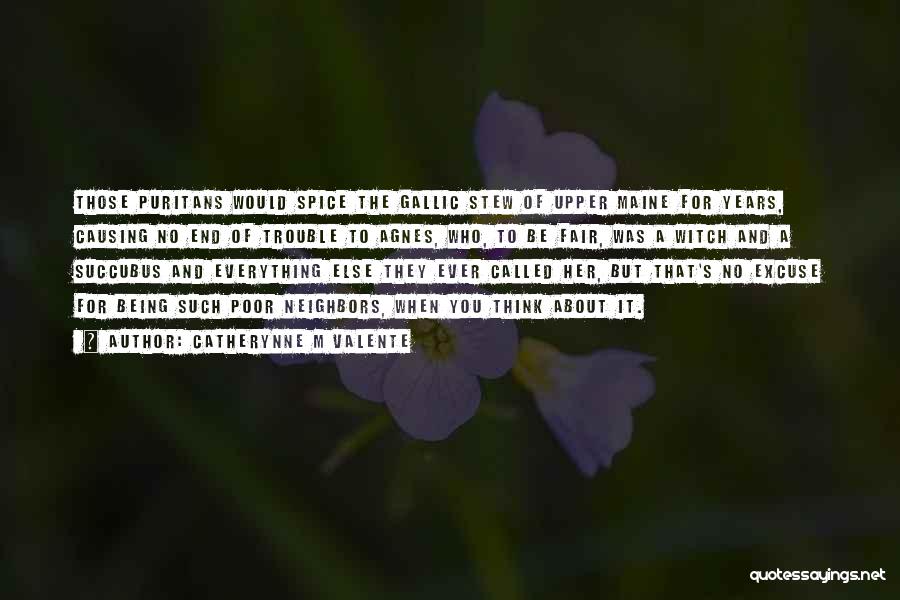 Catherynne M Valente Quotes: Those Puritans Would Spice The Gallic Stew Of Upper Maine For Years, Causing No End Of Trouble To Agnes, Who,