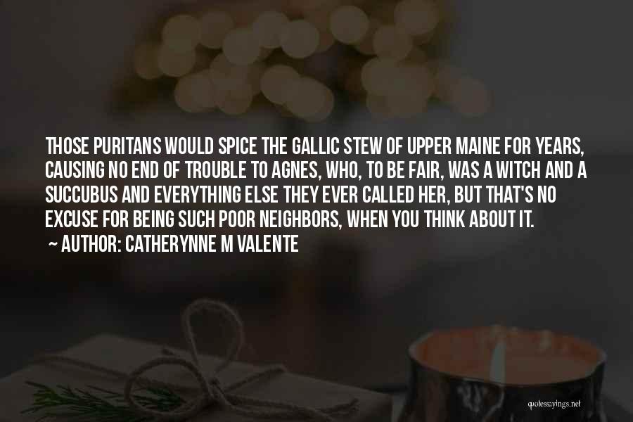 Catherynne M Valente Quotes: Those Puritans Would Spice The Gallic Stew Of Upper Maine For Years, Causing No End Of Trouble To Agnes, Who,