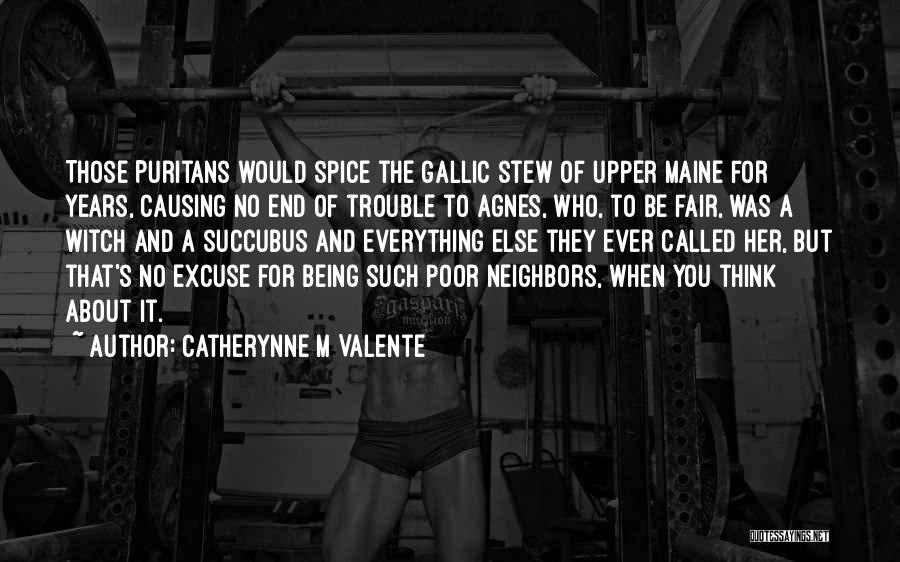 Catherynne M Valente Quotes: Those Puritans Would Spice The Gallic Stew Of Upper Maine For Years, Causing No End Of Trouble To Agnes, Who,