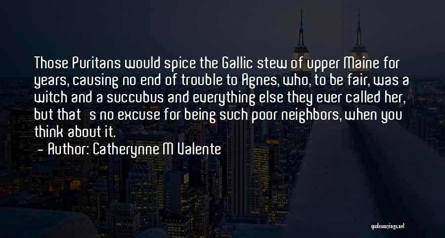 Catherynne M Valente Quotes: Those Puritans Would Spice The Gallic Stew Of Upper Maine For Years, Causing No End Of Trouble To Agnes, Who,