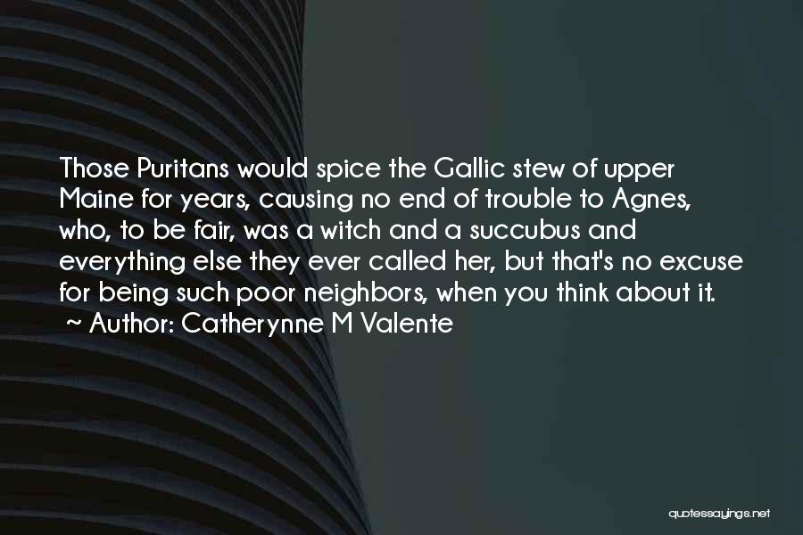 Catherynne M Valente Quotes: Those Puritans Would Spice The Gallic Stew Of Upper Maine For Years, Causing No End Of Trouble To Agnes, Who,