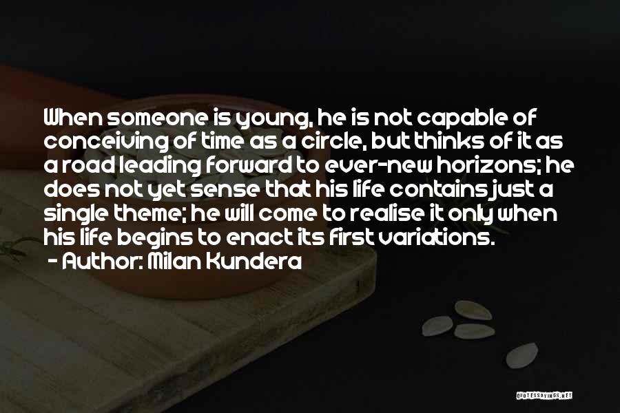 Milan Kundera Quotes: When Someone Is Young, He Is Not Capable Of Conceiving Of Time As A Circle, But Thinks Of It As