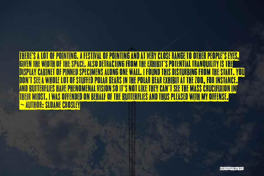 Sloane Crosley Quotes: There's A Lot Of Pointing. A Festival Of Pointing And At Very Close Range To Other People's Eyes, Given The