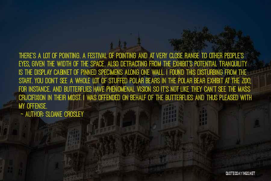 Sloane Crosley Quotes: There's A Lot Of Pointing. A Festival Of Pointing And At Very Close Range To Other People's Eyes, Given The