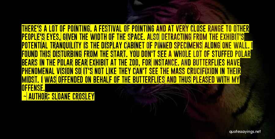 Sloane Crosley Quotes: There's A Lot Of Pointing. A Festival Of Pointing And At Very Close Range To Other People's Eyes, Given The