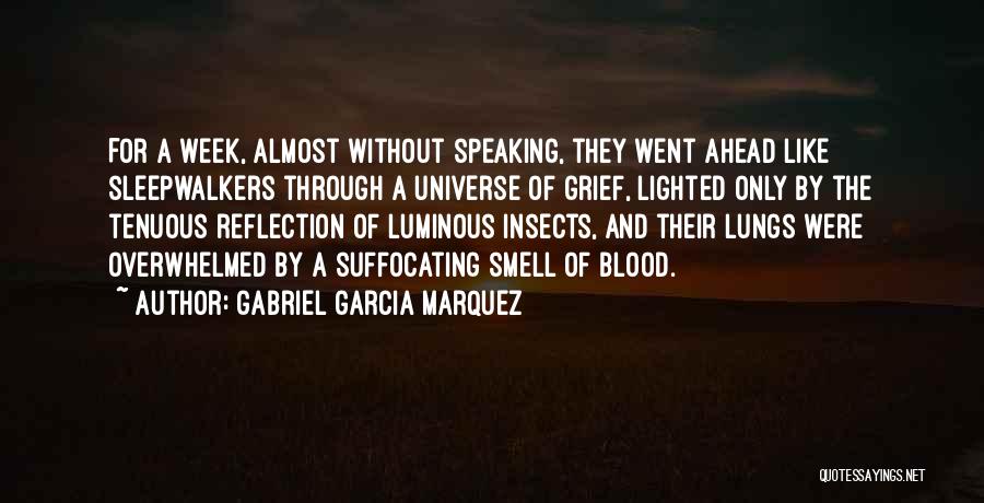 Gabriel Garcia Marquez Quotes: For A Week, Almost Without Speaking, They Went Ahead Like Sleepwalkers Through A Universe Of Grief, Lighted Only By The