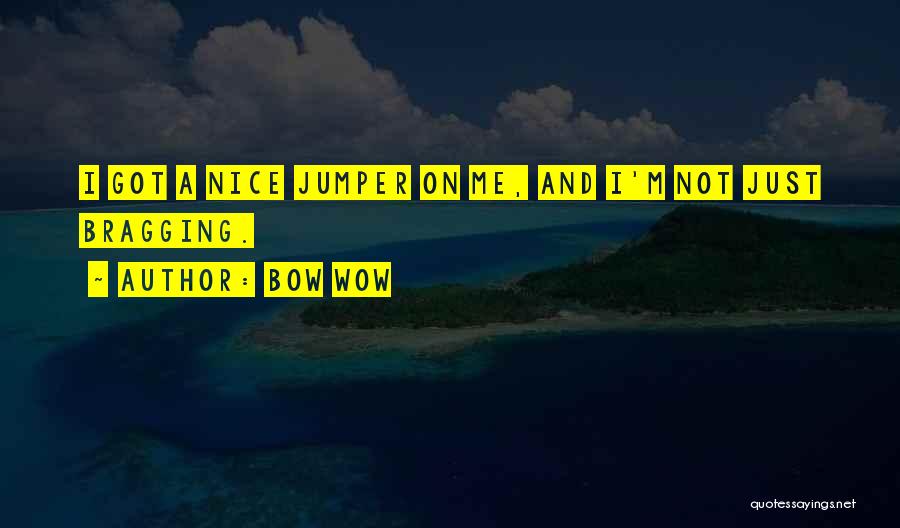 Bow Wow Quotes: I Got A Nice Jumper On Me, And I'm Not Just Bragging.
