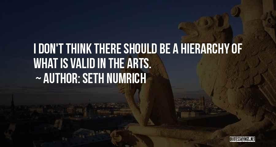 Seth Numrich Quotes: I Don't Think There Should Be A Hierarchy Of What Is Valid In The Arts.