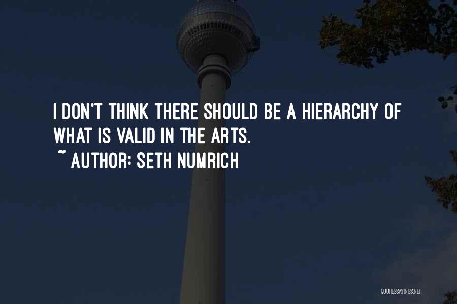 Seth Numrich Quotes: I Don't Think There Should Be A Hierarchy Of What Is Valid In The Arts.