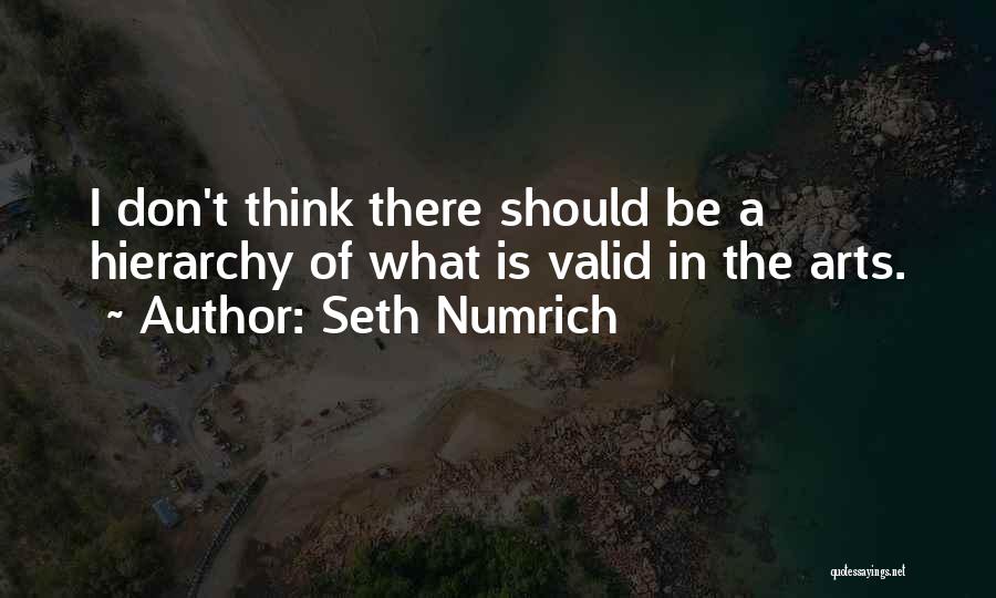 Seth Numrich Quotes: I Don't Think There Should Be A Hierarchy Of What Is Valid In The Arts.