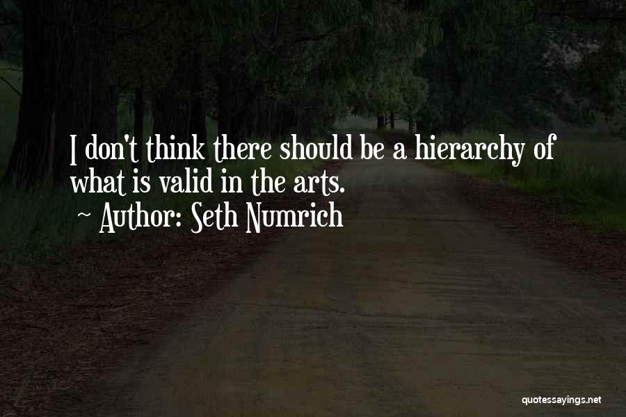 Seth Numrich Quotes: I Don't Think There Should Be A Hierarchy Of What Is Valid In The Arts.