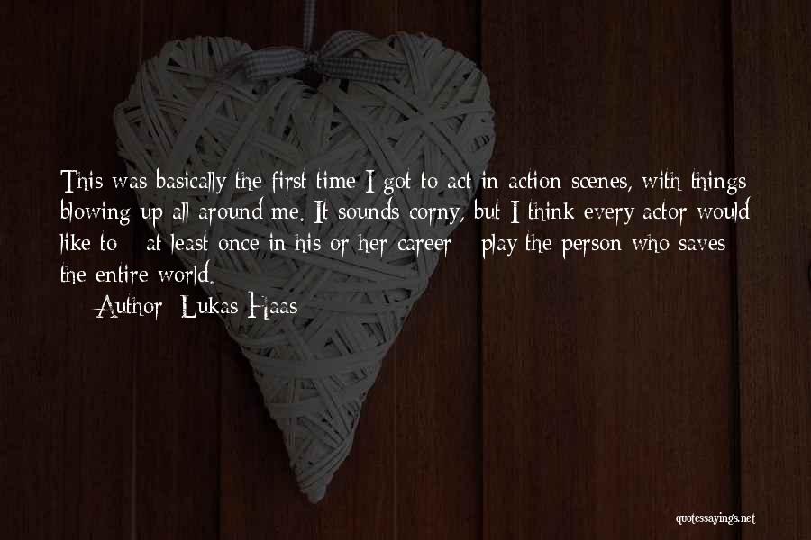 Lukas Haas Quotes: This Was Basically The First Time I Got To Act In Action Scenes, With Things Blowing Up All Around Me.