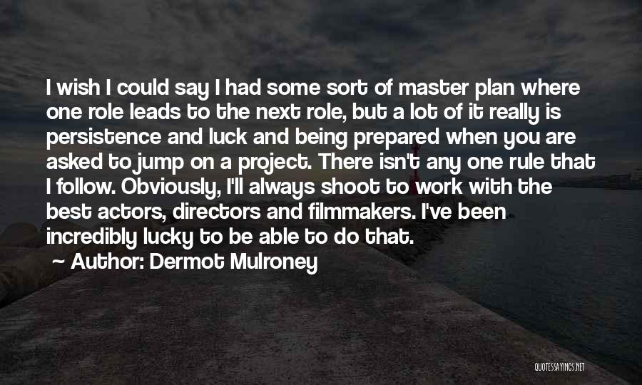 Dermot Mulroney Quotes: I Wish I Could Say I Had Some Sort Of Master Plan Where One Role Leads To The Next Role,