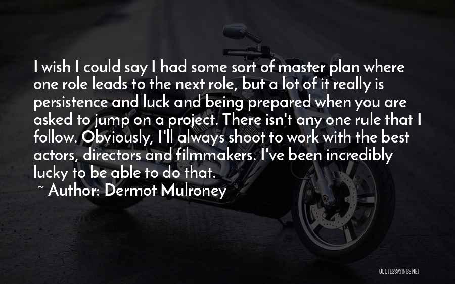 Dermot Mulroney Quotes: I Wish I Could Say I Had Some Sort Of Master Plan Where One Role Leads To The Next Role,