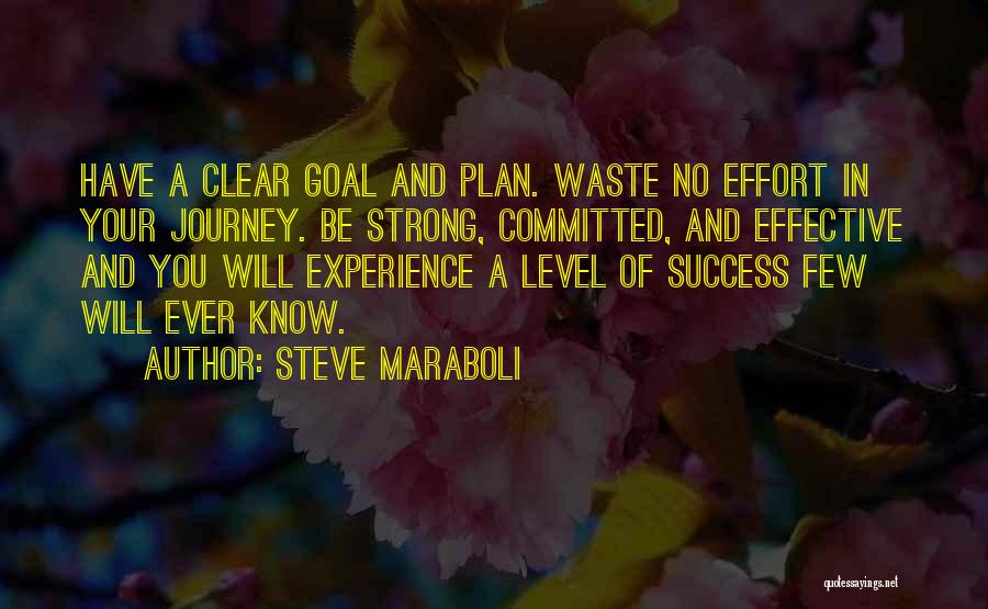 Steve Maraboli Quotes: Have A Clear Goal And Plan. Waste No Effort In Your Journey. Be Strong, Committed, And Effective And You Will