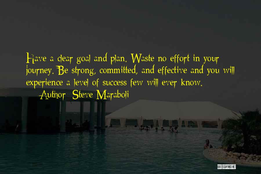 Steve Maraboli Quotes: Have A Clear Goal And Plan. Waste No Effort In Your Journey. Be Strong, Committed, And Effective And You Will