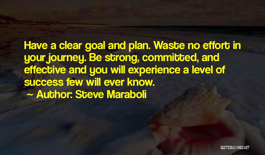 Steve Maraboli Quotes: Have A Clear Goal And Plan. Waste No Effort In Your Journey. Be Strong, Committed, And Effective And You Will