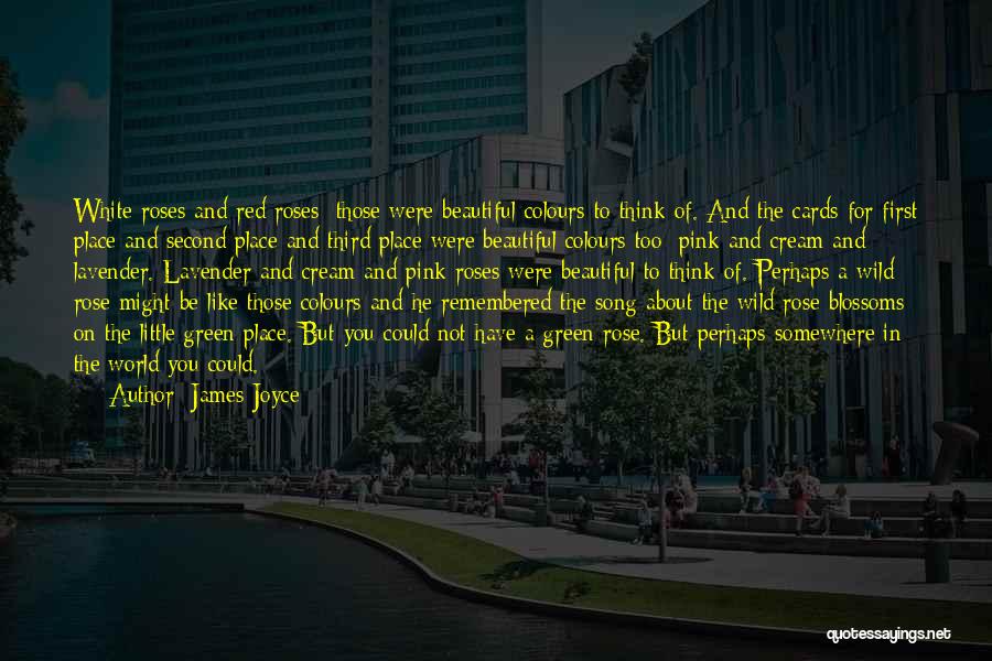 James Joyce Quotes: White Roses And Red Roses: Those Were Beautiful Colours To Think Of. And The Cards For First Place And Second
