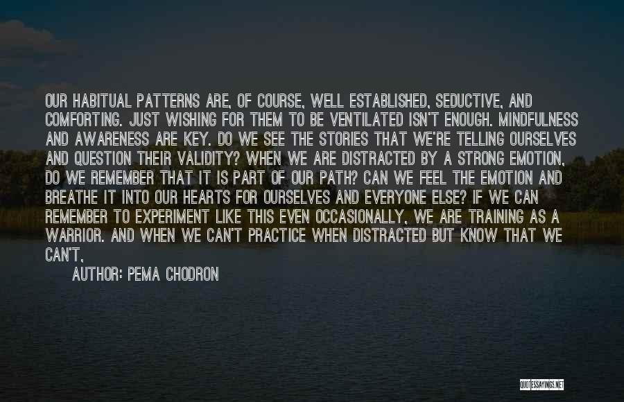 Pema Chodron Quotes: Our Habitual Patterns Are, Of Course, Well Established, Seductive, And Comforting. Just Wishing For Them To Be Ventilated Isn't Enough.