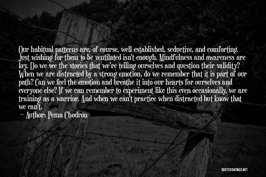 Pema Chodron Quotes: Our Habitual Patterns Are, Of Course, Well Established, Seductive, And Comforting. Just Wishing For Them To Be Ventilated Isn't Enough.