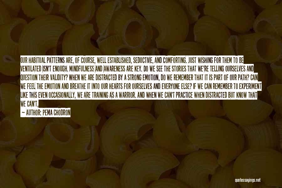 Pema Chodron Quotes: Our Habitual Patterns Are, Of Course, Well Established, Seductive, And Comforting. Just Wishing For Them To Be Ventilated Isn't Enough.